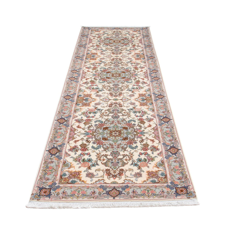 Loper Perzisch tapijt - Tabriz - Royal - 355 x 92 cm - beige