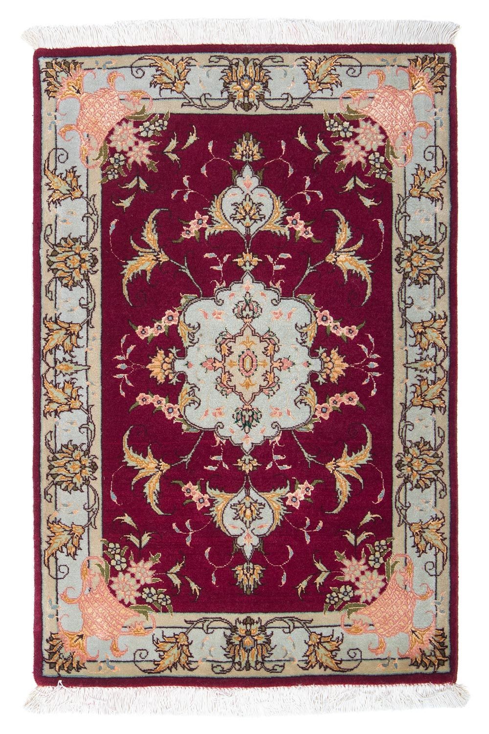 Perzisch tapijt - Tabriz - Royal - 90 x 60 cm - donkerrood