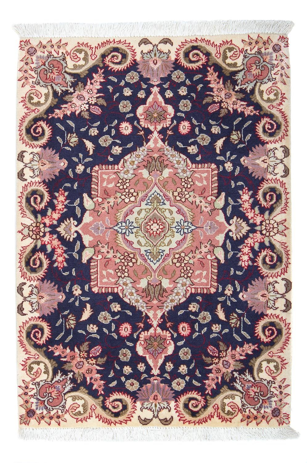 Perzisch tapijt - Tabriz - Royal - 90 x 60 cm - donkerblauw