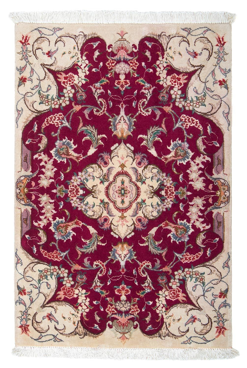 Perzisch tapijt - Tabriz - Royal - 90 x 60 cm - donkerrood