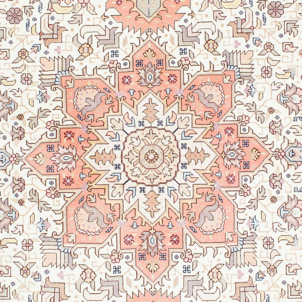 Perzisch tapijt - Tabriz - Royal - 216 x 153 cm - beige