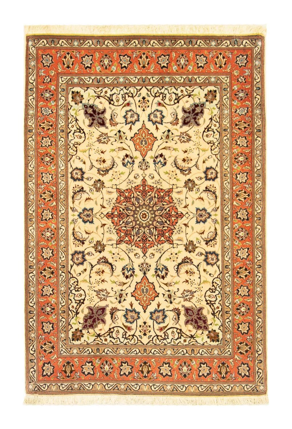 Perzisch tapijt - Tabriz - Royal - 151 x 102 cm - beige