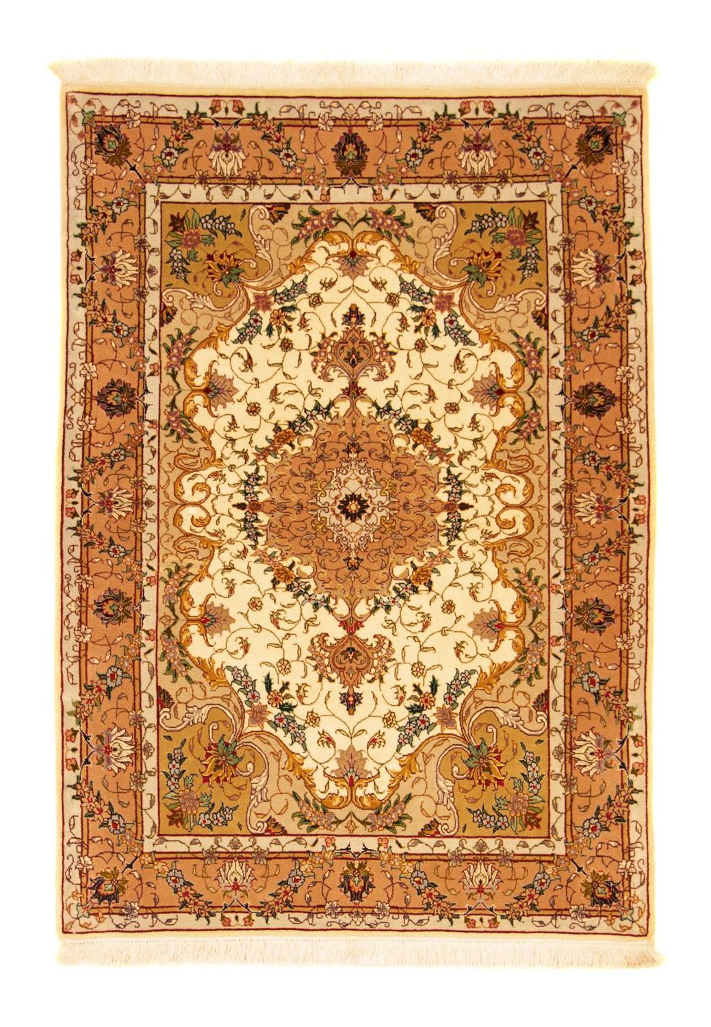 Perzisch tapijt - Tabriz - Royal - 150 x 103 cm - beige