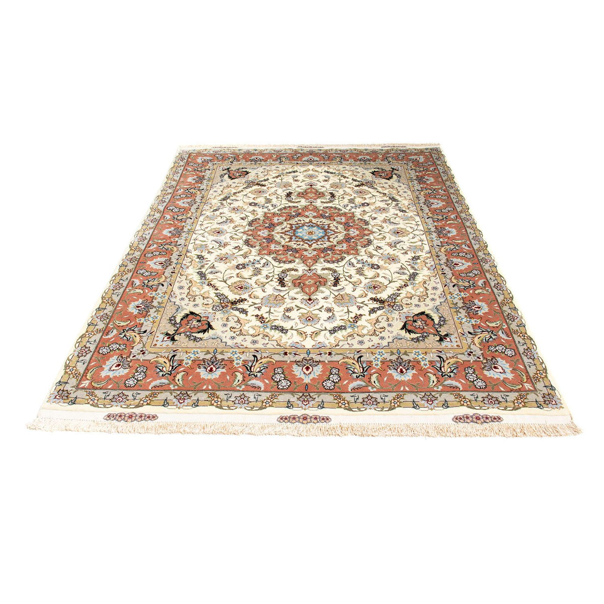 Perzisch tapijt - Tabriz - 205 x 150 cm - beige