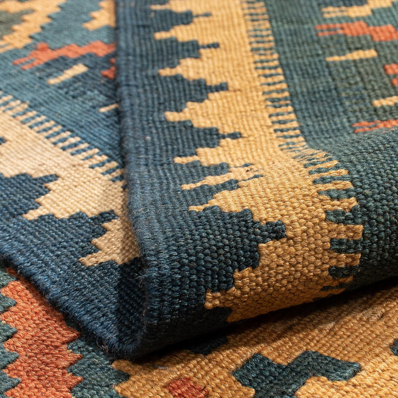 Kelim tapijt - Oosters - 198 x 148 cm - donkerrood