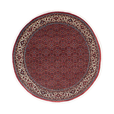 Perzisch tapijt - Bijar rond  - 160 x 160 cm - donkerrood