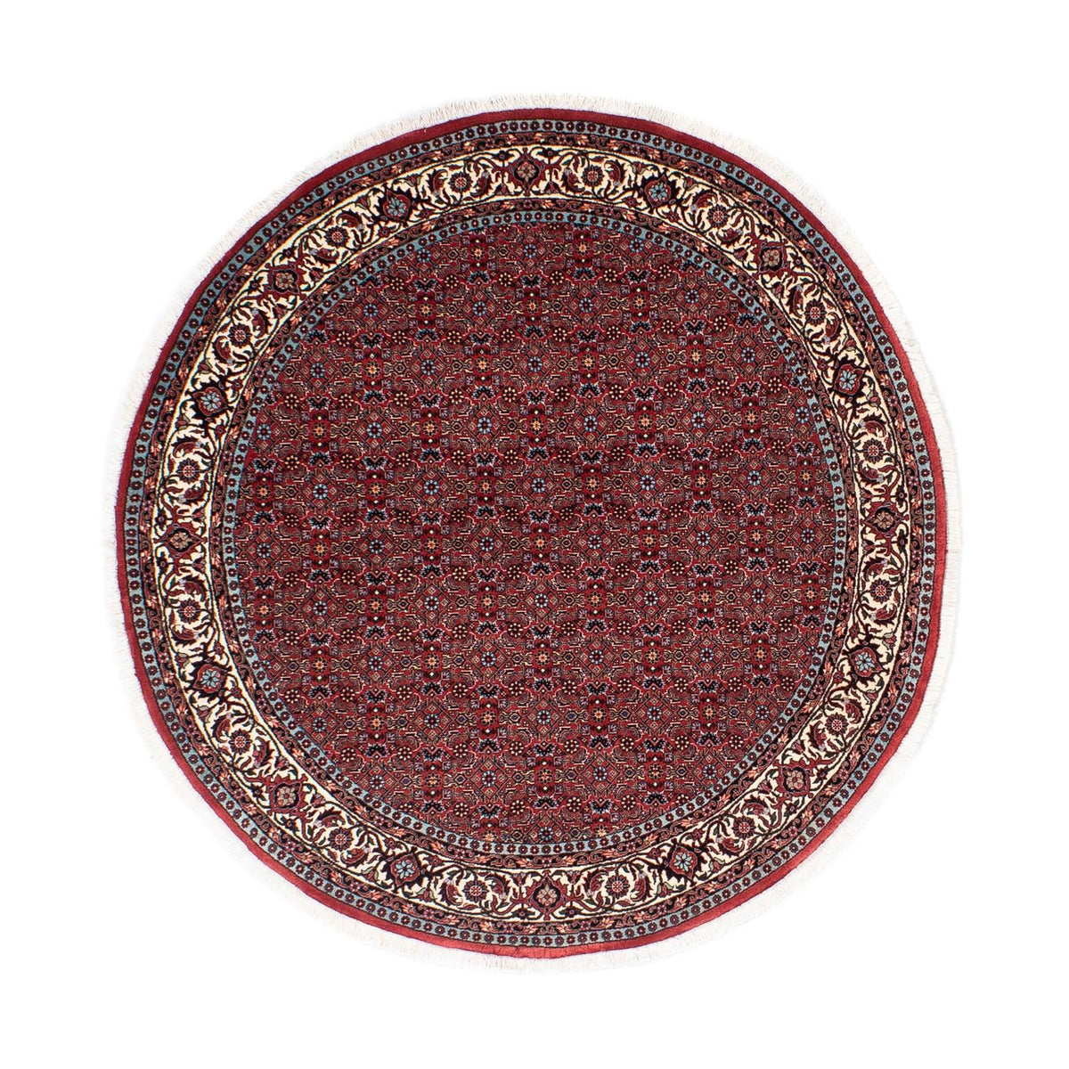 Perzisch tapijt - Bijar rond  - 160 x 160 cm - donkerrood