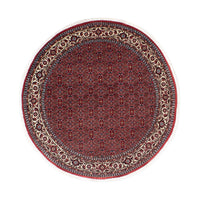Perzisch tapijt - Bijar rond  - 160 x 160 cm - donkerrood