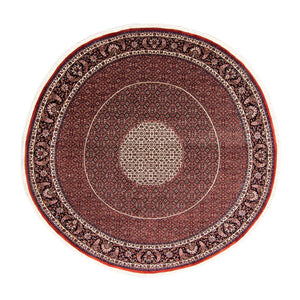 Perzisch tapijt - Bijar rond  - 247 x 247 cm - donkerrood