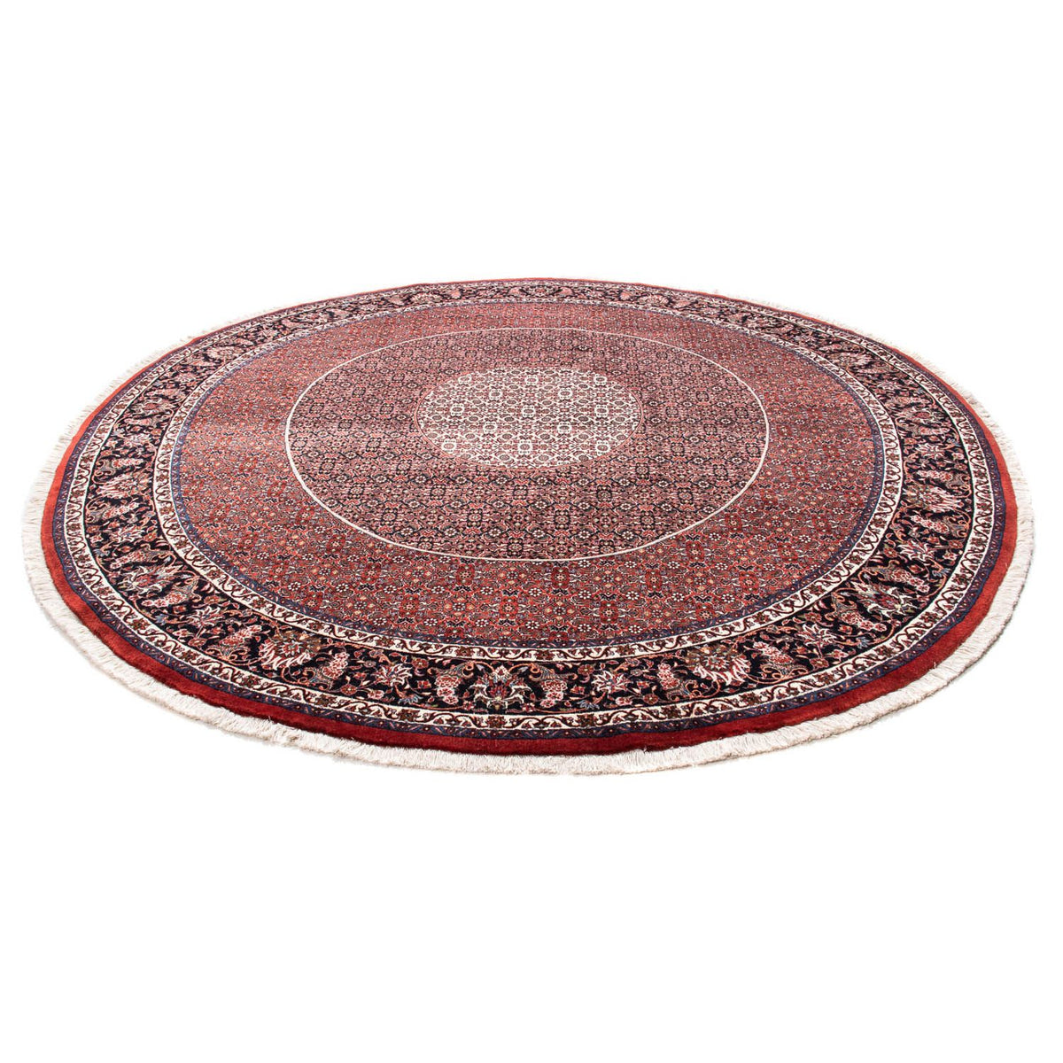 Perzisch tapijt - Bijar rond  - 247 x 247 cm - donkerrood