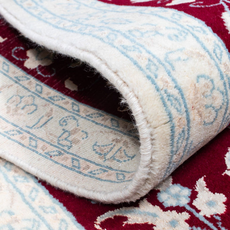 Loper Perzisch tapijt - Nain - 382 x 83 cm - donkerrood