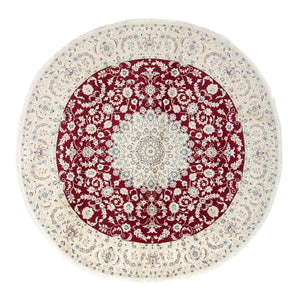 Perzisch tapijt - Nain rond  - 300 x 300 cm - donkerrood
