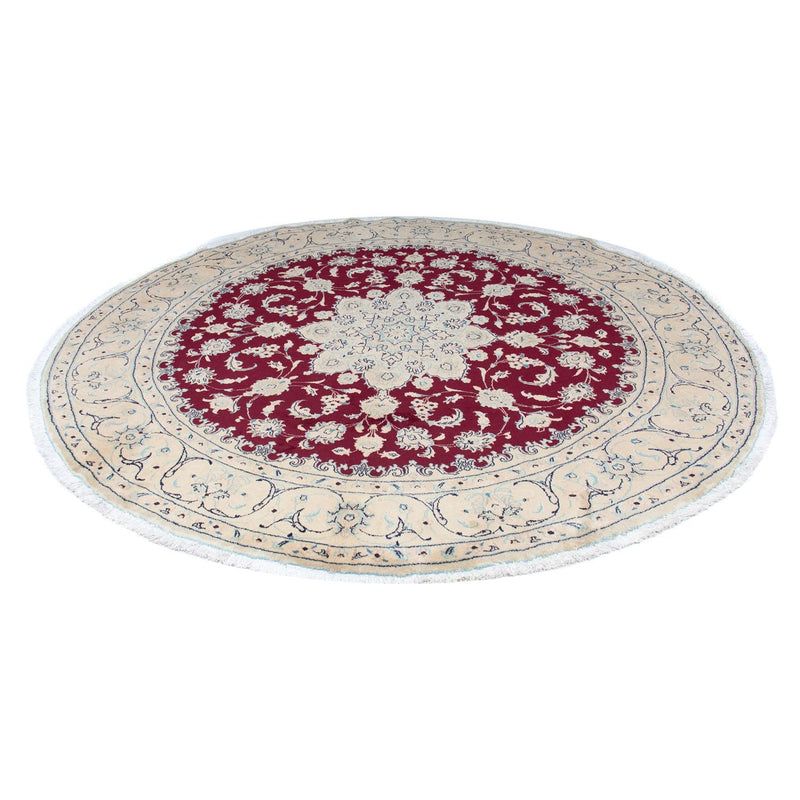 Perzisch tapijt - Nain rond  - 246 x 246 cm - donkerrood