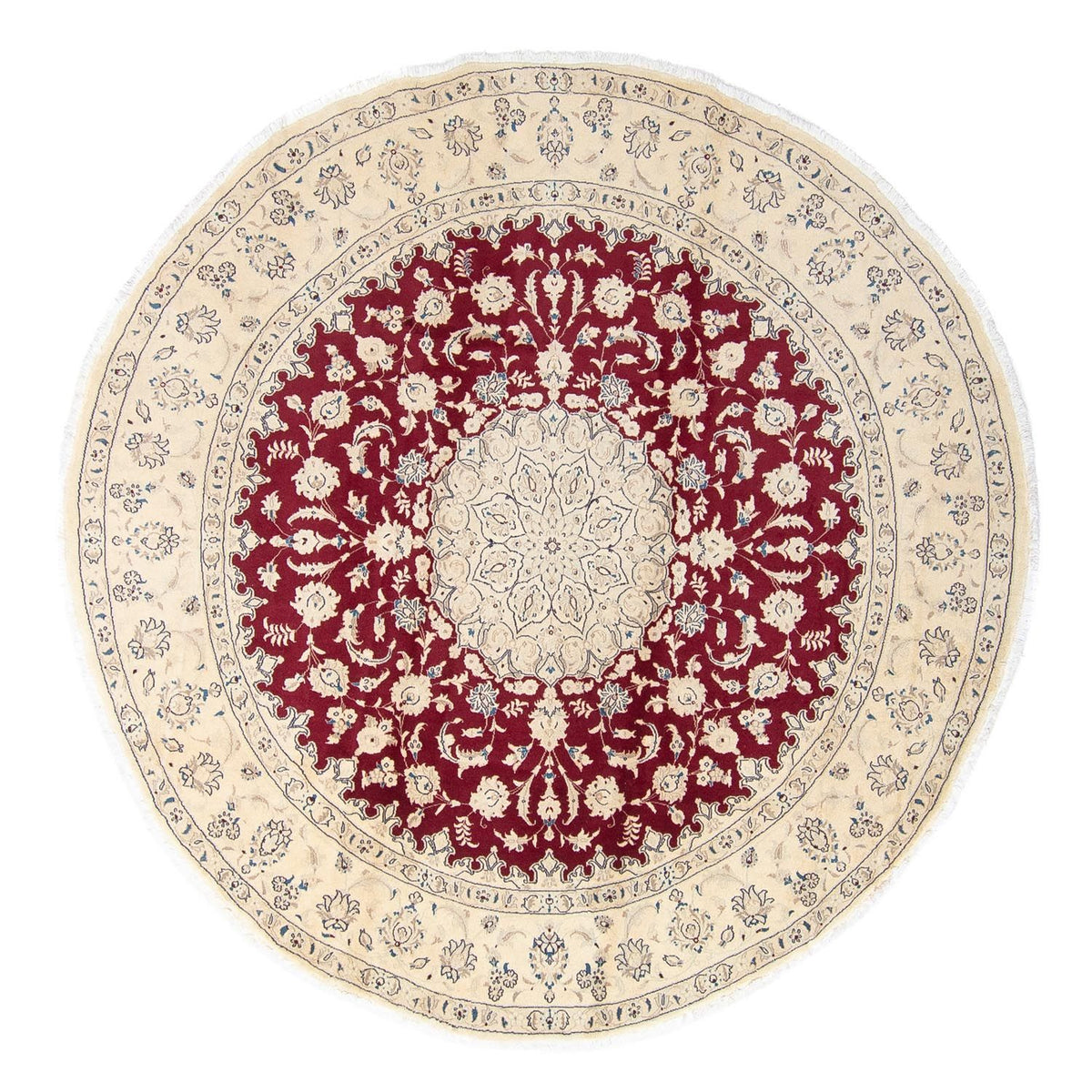 Perzisch tapijt - Nain rond  - 280 x 280 cm - donkerrood