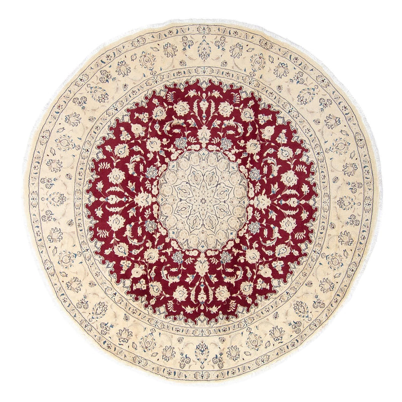 Perzisch tapijt - Nain rond  - 280 x 280 cm - donkerrood