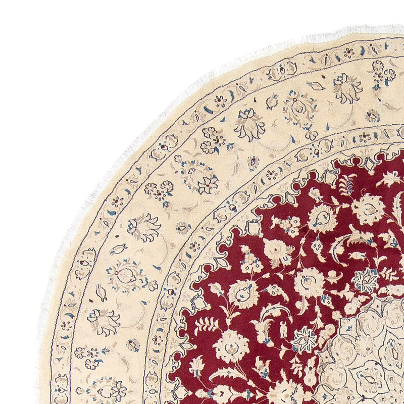 Perzisch tapijt - Nain rond  - 280 x 280 cm - donkerrood