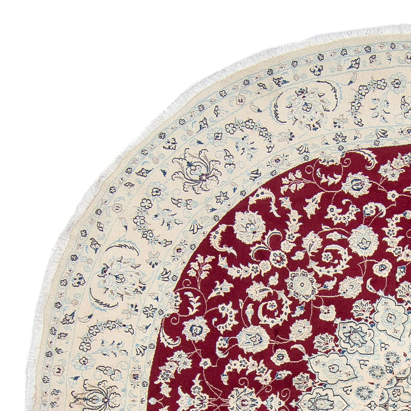 Perzisch tapijt - Nain rond  - 302 x 302 cm - donkerrood