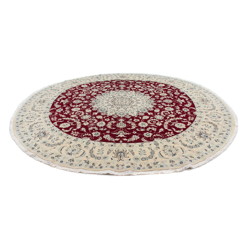 Perzisch tapijt - Nain rond  - 302 x 302 cm - donkerrood
