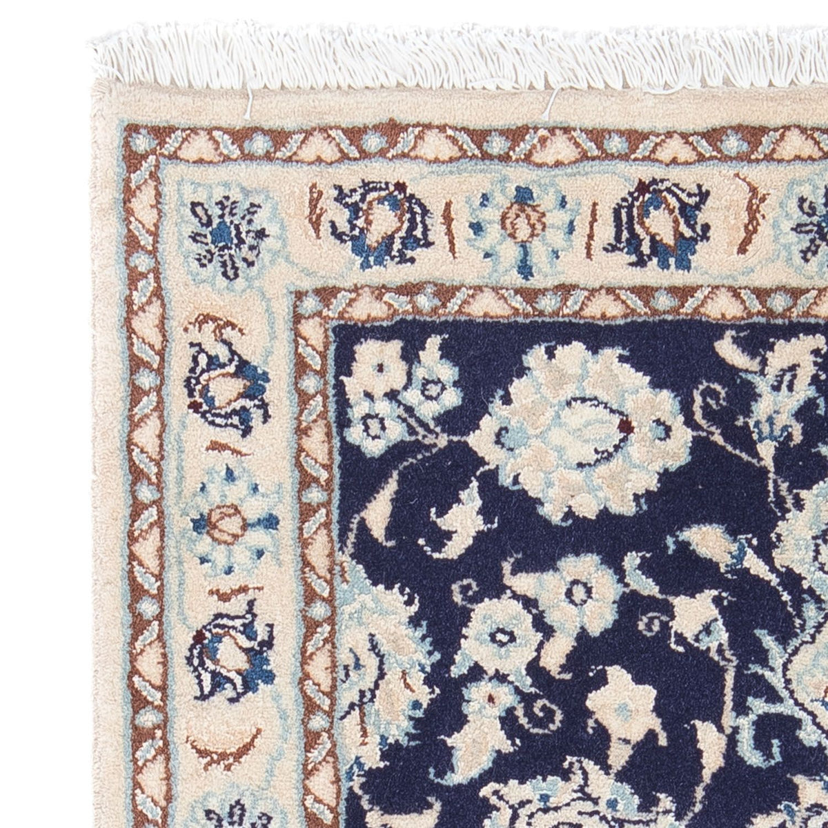 Perzisch tapijt - Nain - Koninklijk - 85 x 55 cm - donkerblauw