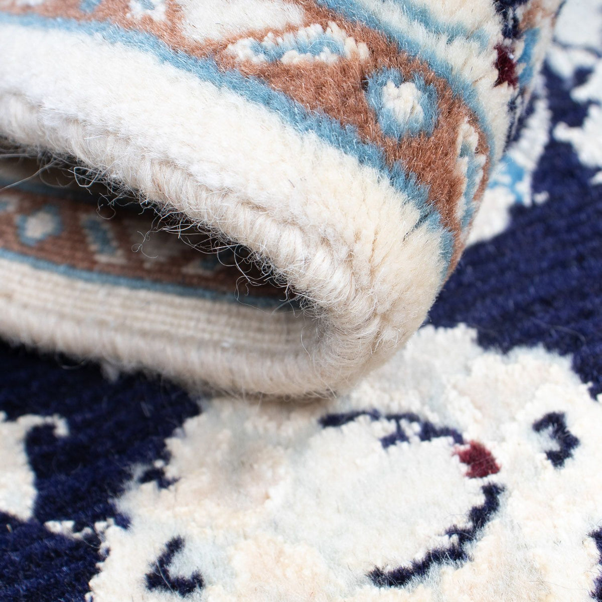 Perzisch tapijt - Nain - 85 x 55 cm - donkerblauw