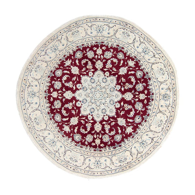 Perzisch tapijt - Nain rond  - 250 x 250 cm - donkerrood