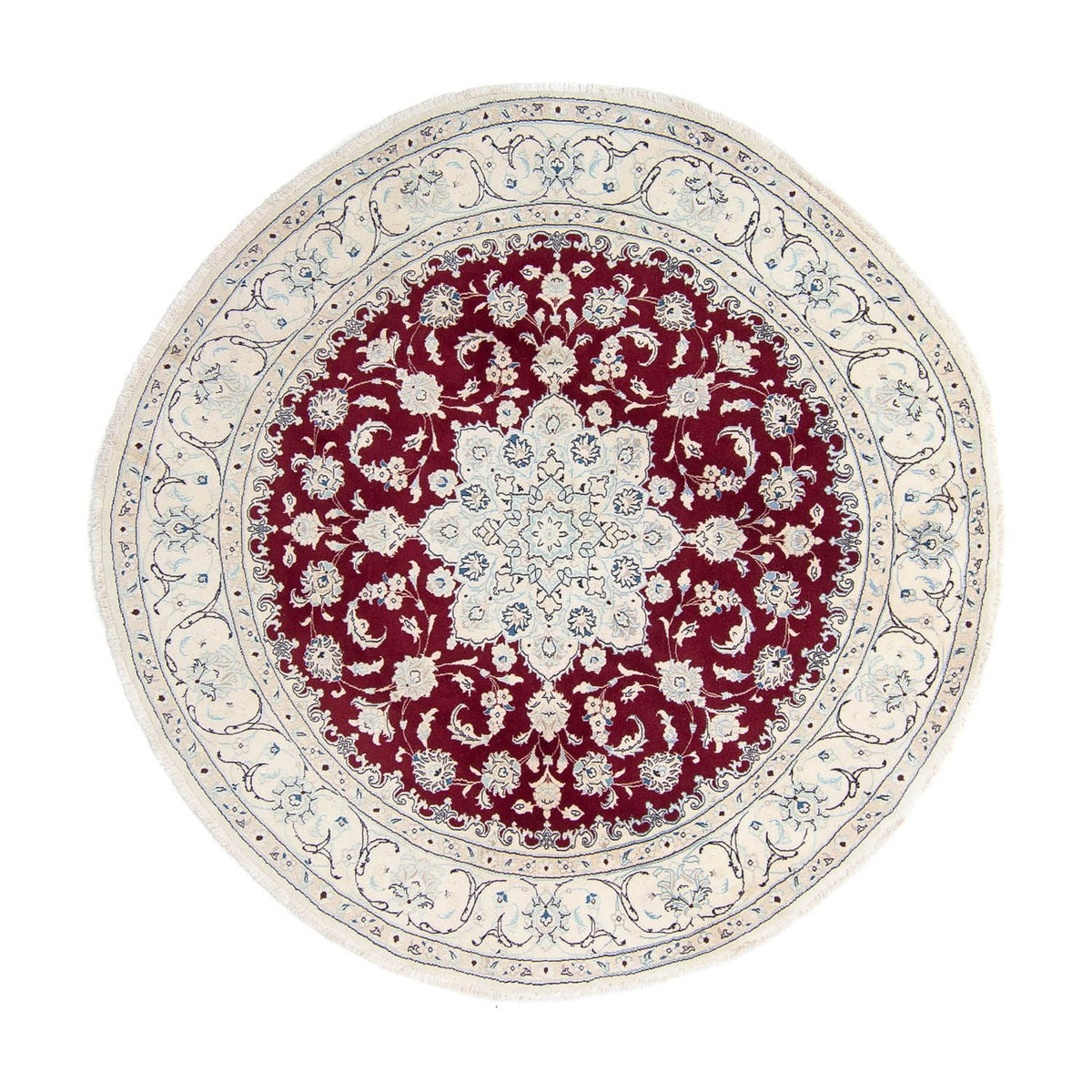 Perzisch tapijt - Nain rond  - 250 x 250 cm - donkerrood