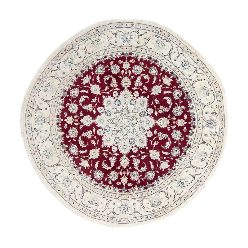 Perzisch tapijt - Nain rond  - 250 x 250 cm - donkerrood