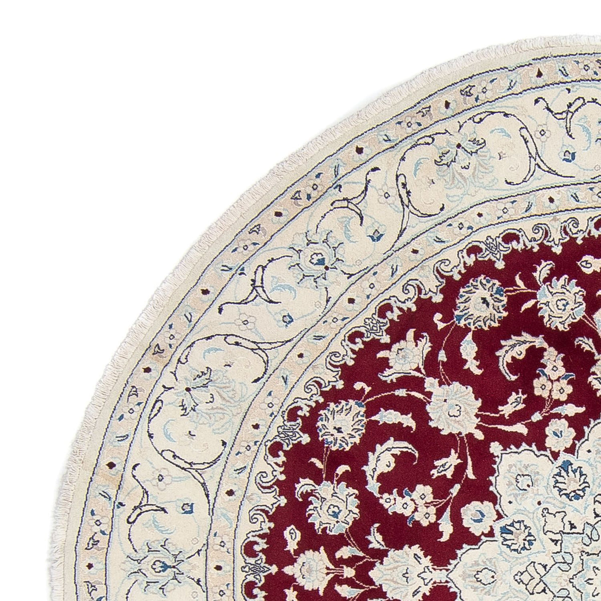 Perzisch tapijt - Nain rond  - 250 x 250 cm - donkerrood