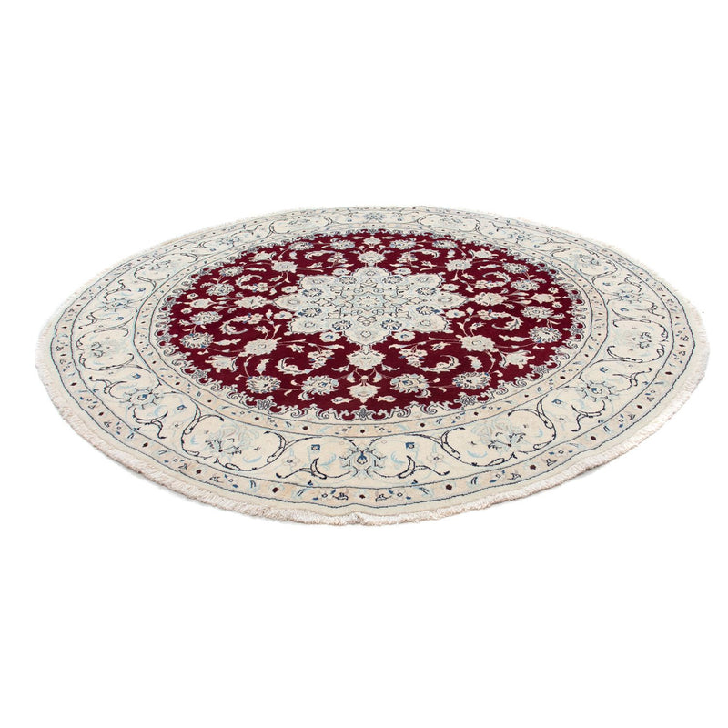 Perzisch tapijt - Nain rond  - 250 x 250 cm - donkerrood