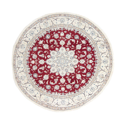 Perzisch tapijt - Nain rond  - 245 x 245 cm - donkerrood
