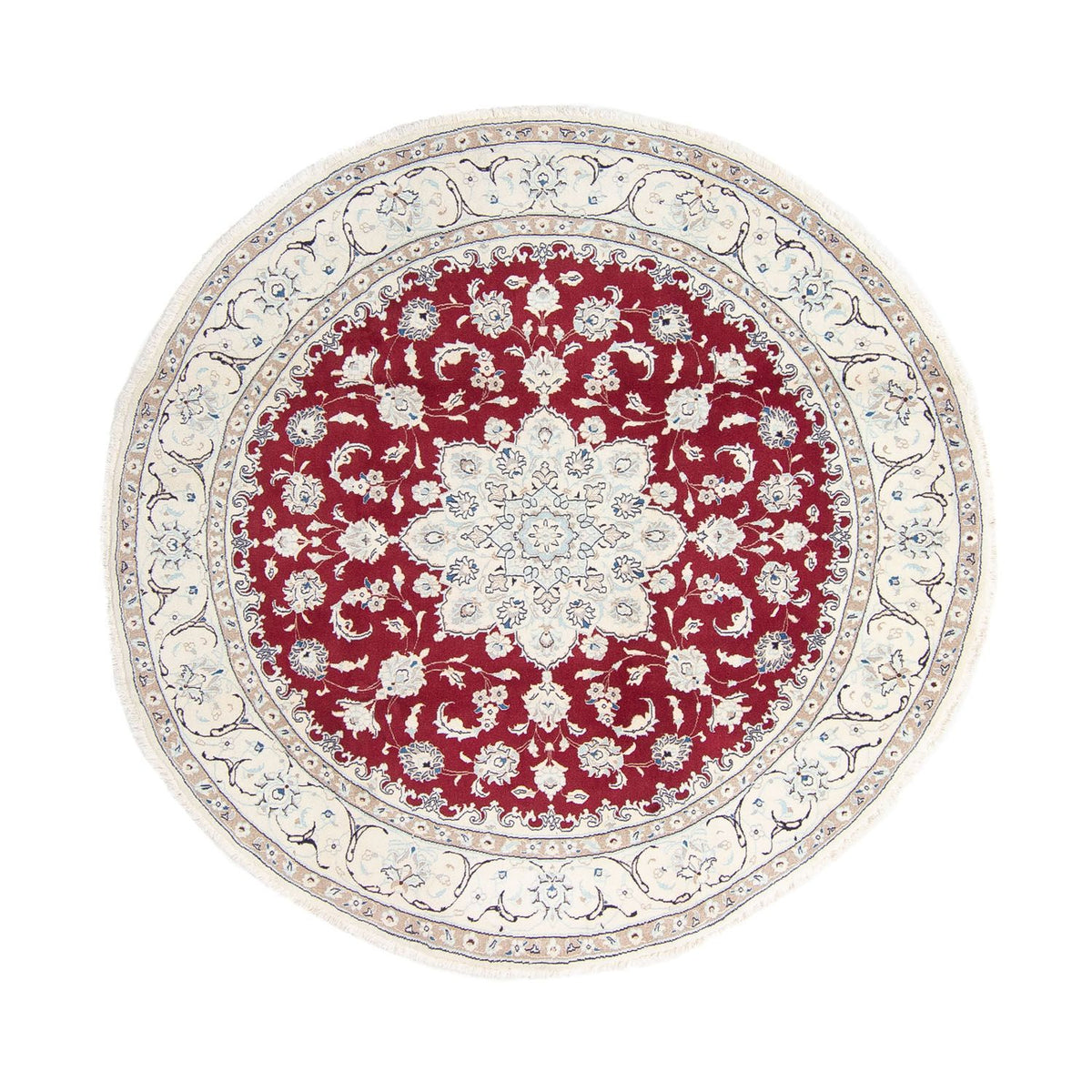 Perzisch tapijt - Nain rond  - 245 x 245 cm - donkerrood