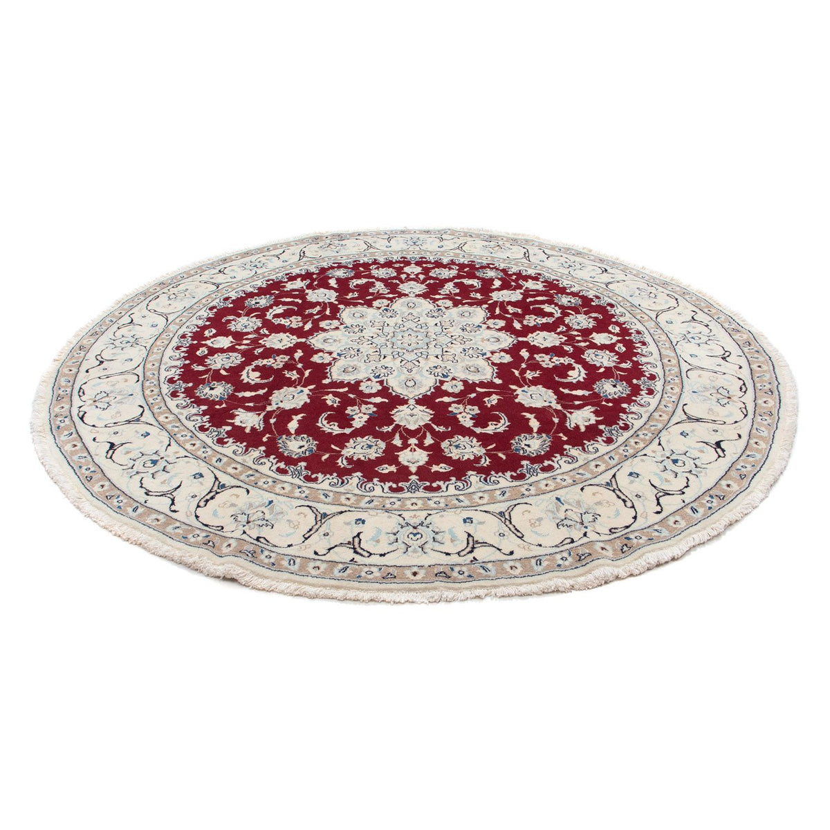 Perzisch tapijt - Nain rond  - 245 x 245 cm - donkerrood