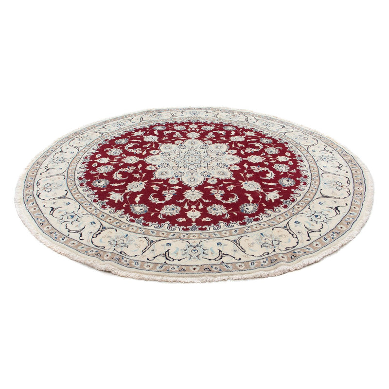 Perzisch tapijt - Nain rond  - 245 x 245 cm - donkerrood