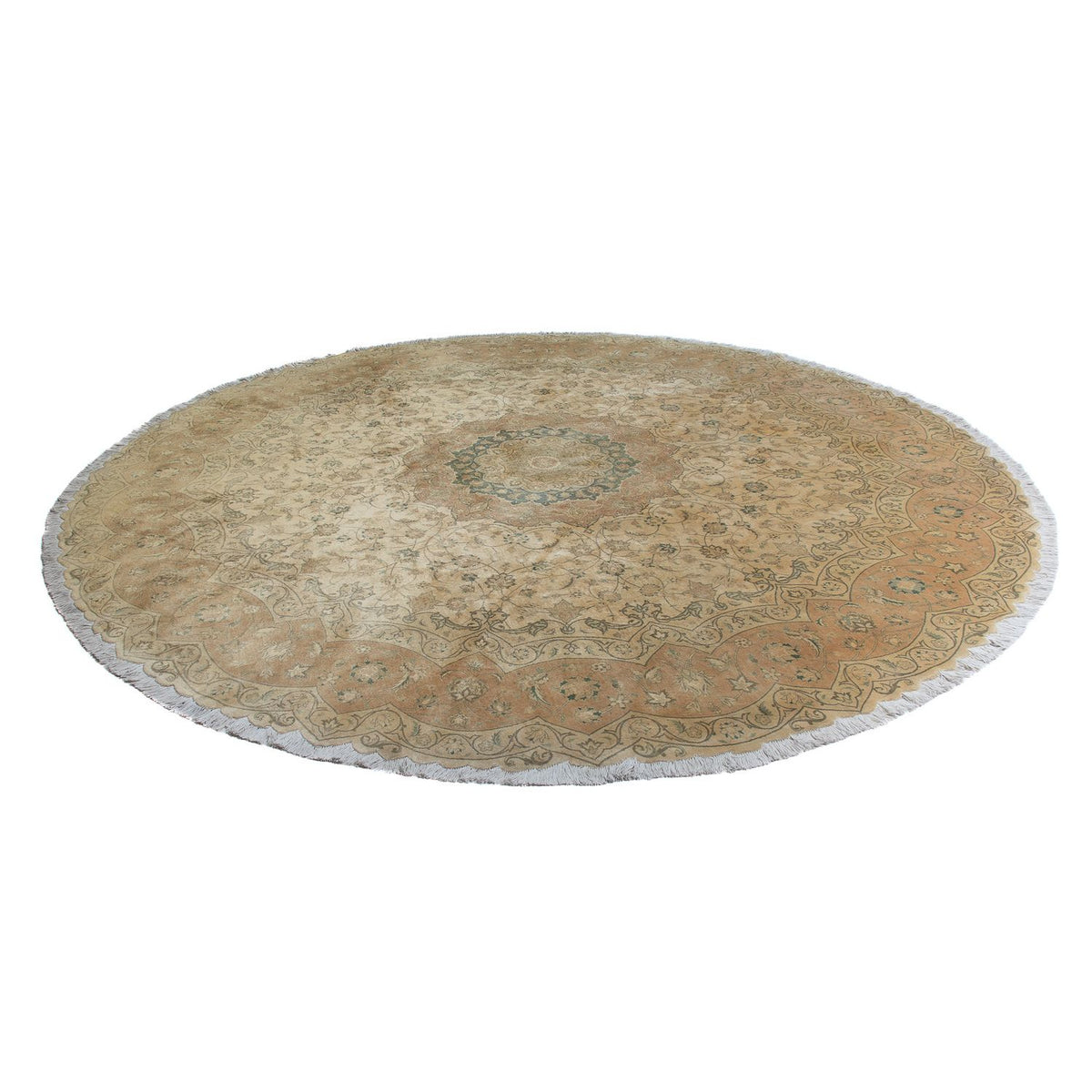 Perzisch tapijt - Tabriz rond  - 290 x 290 cm - beige