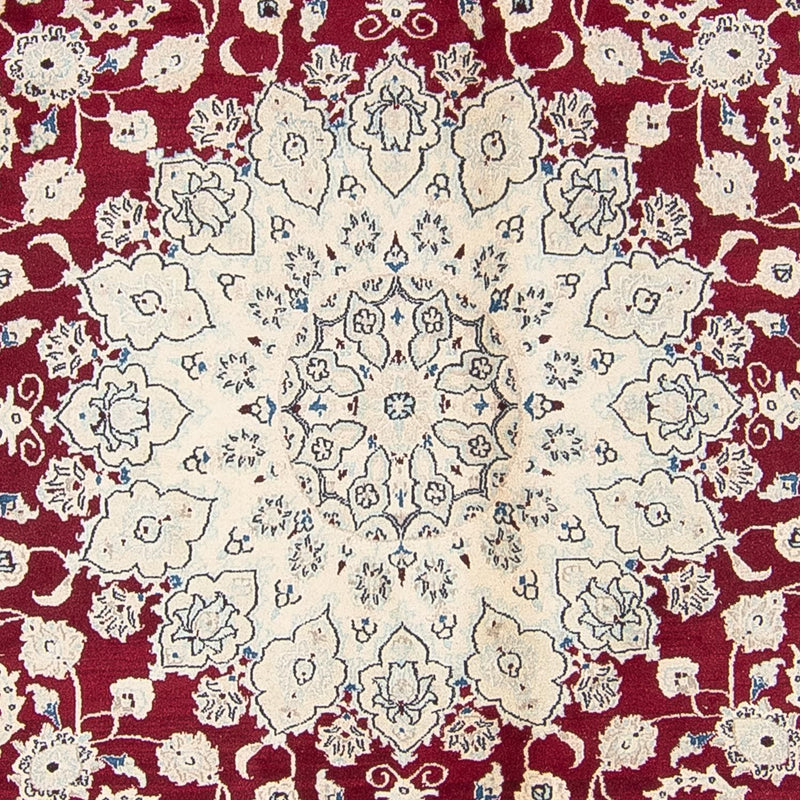 Perzisch tapijt - Nain rond  - 293 x 293 cm - donkerrood
