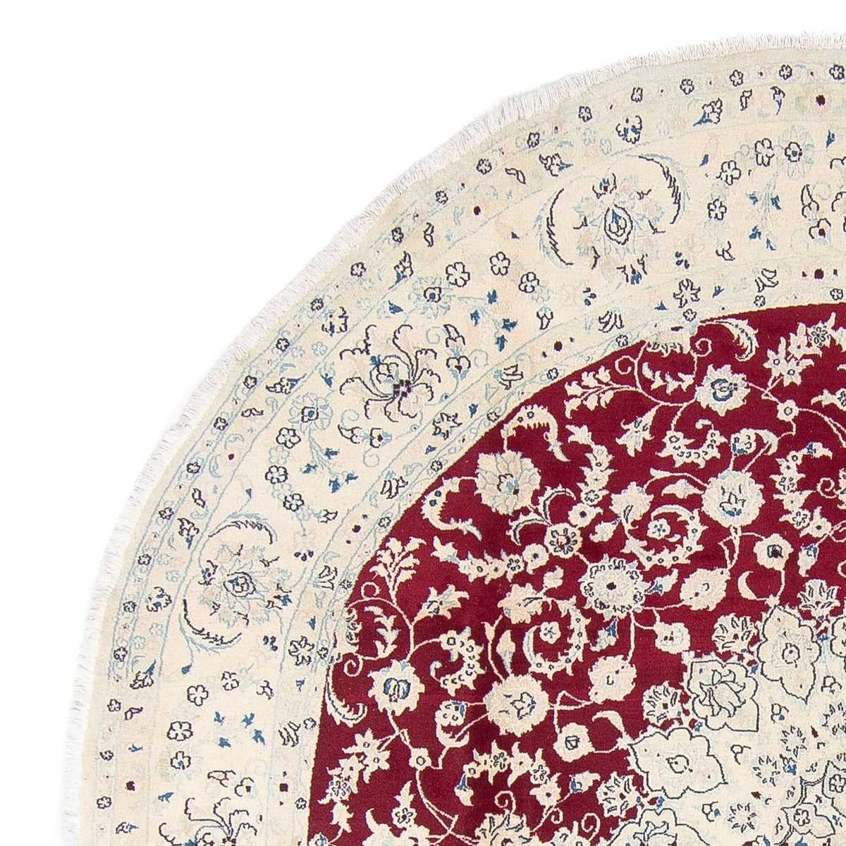 Perzisch tapijt - Nain rond  - 293 x 293 cm - donkerrood