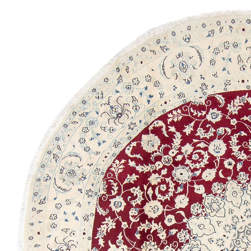 Perzisch tapijt - Nain rond  - 293 x 293 cm - donkerrood