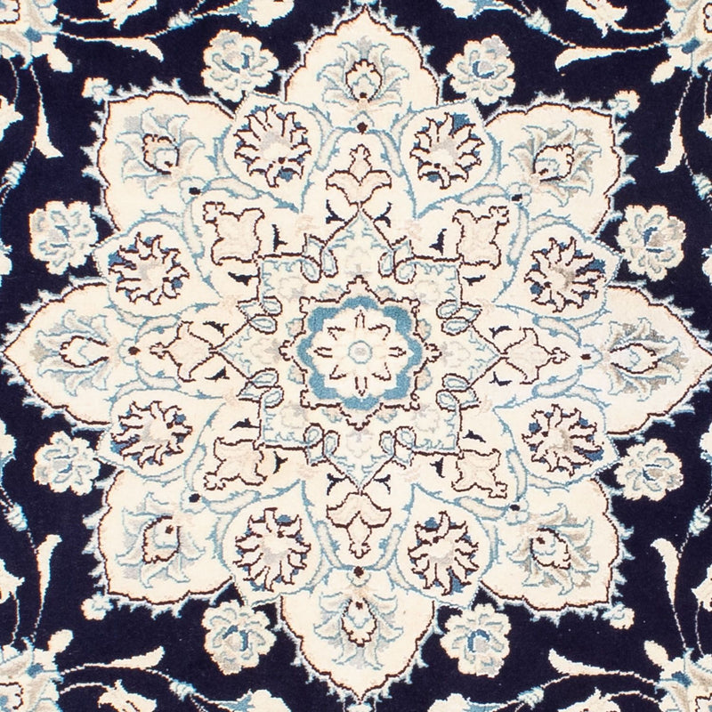 Perzisch tapijt - Nain rond  - 243 x 243 cm - donkerblauw