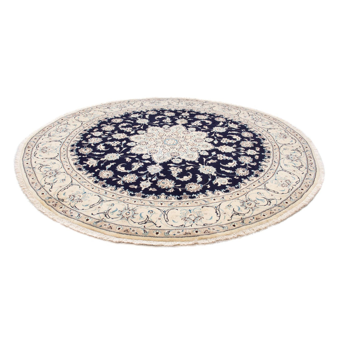 Perzisch tapijt - Nain rond  - 243 x 243 cm - donkerblauw
