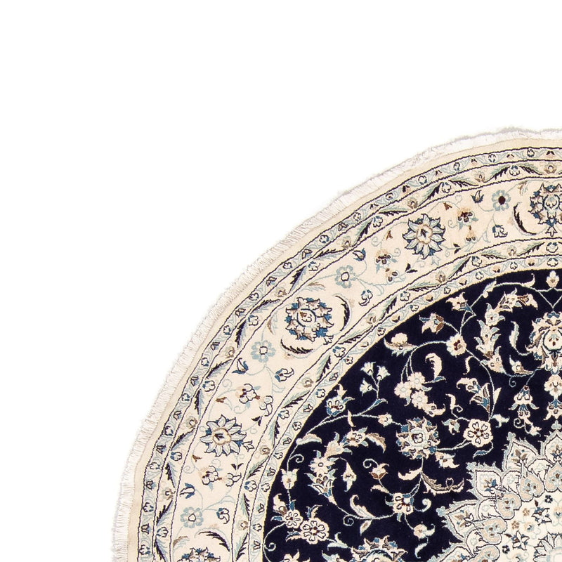 Perzisch tapijt - Nain rond  - 243 x 243 cm - donkerblauw