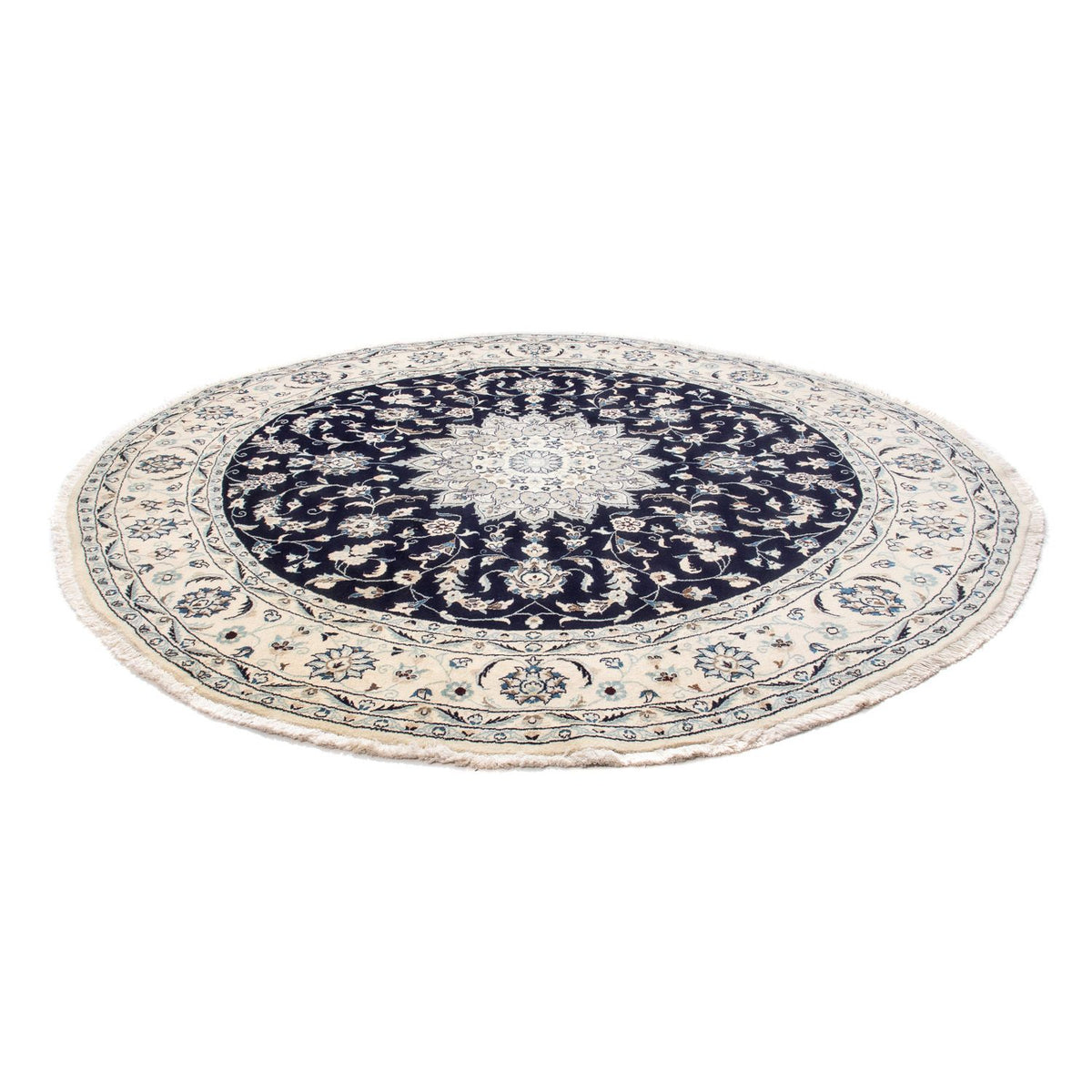 Perzisch tapijt - Nain rond  - 243 x 243 cm - donkerblauw