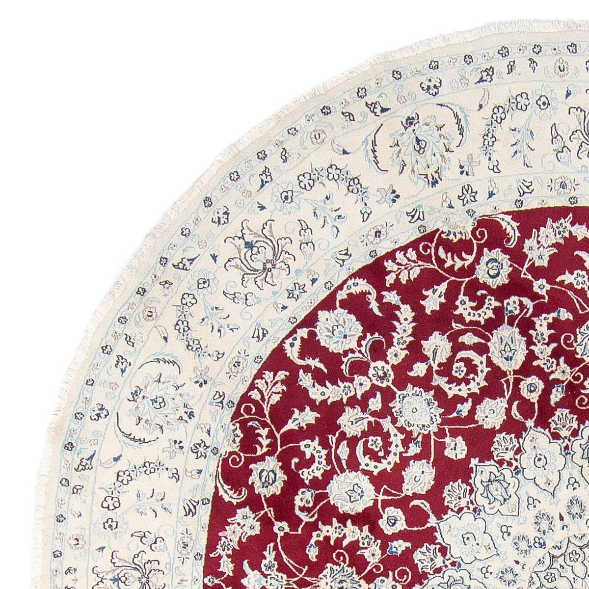 Perzisch tapijt - Nain rond  - 295 x 295 cm - donkerrood