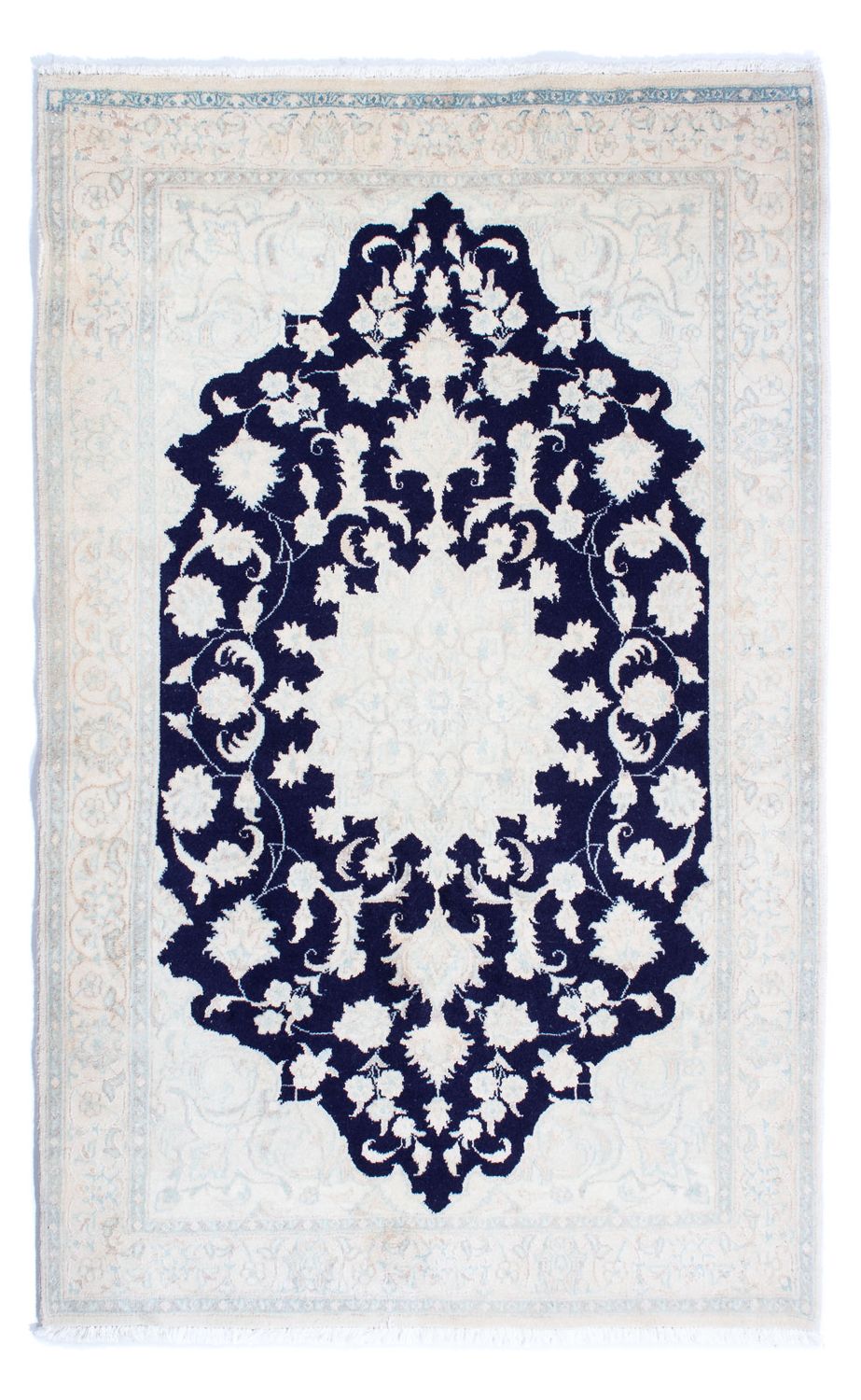 Perzisch tapijt - Nain - Koninklijk - 198 x 123 cm - beige