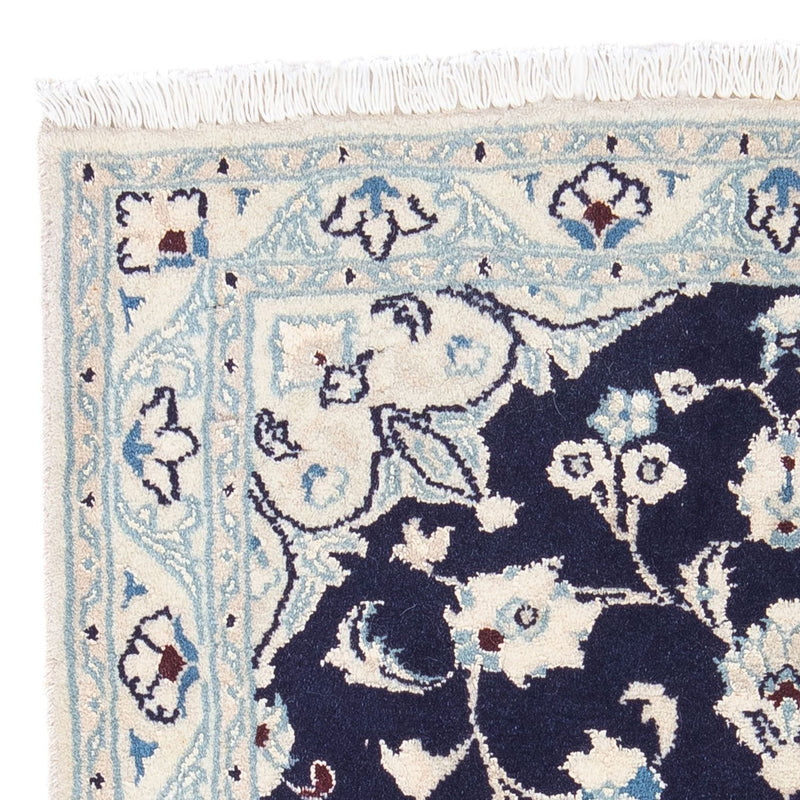 Perzisch tapijt - Nain - Koninklijk - 87 x 60 cm - donkerblauw