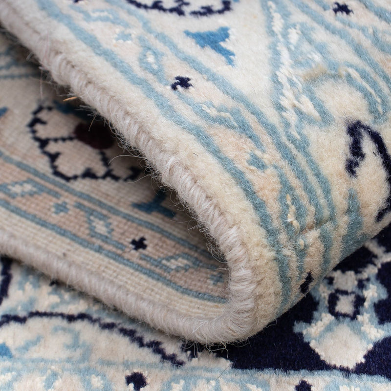 Perzisch tapijt - Nain - Koninklijk - 87 x 60 cm - donkerblauw