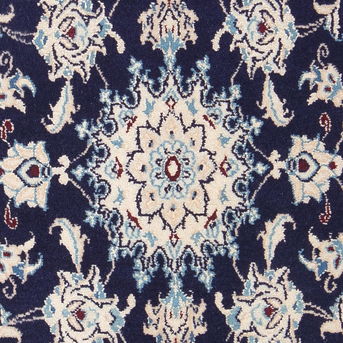 Perzisch tapijt - Nain - Koninklijk - 94 x 56 cm - donkerblauw