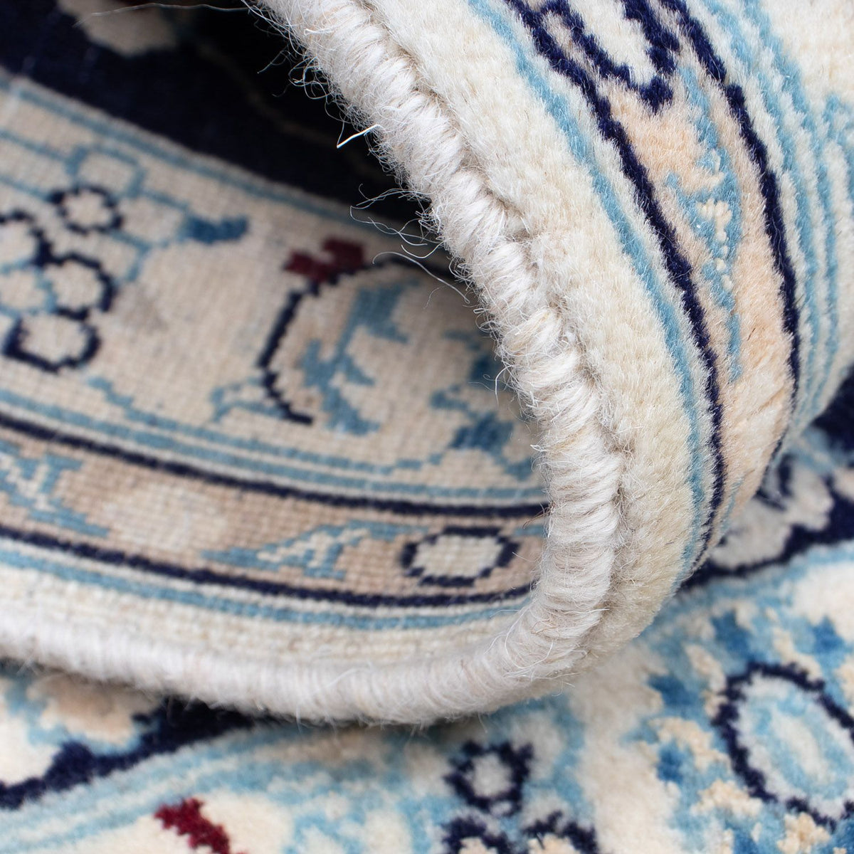 Perzisch tapijt - Nain - Koninklijk - 94 x 56 cm - donkerblauw