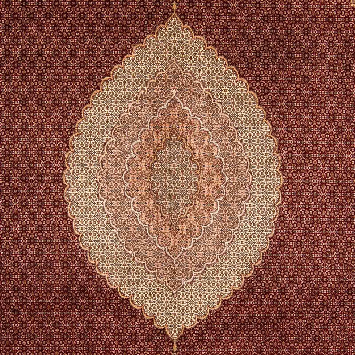 Perzisch tapijt - Tabriz - 400 x 298 cm - donkerrood