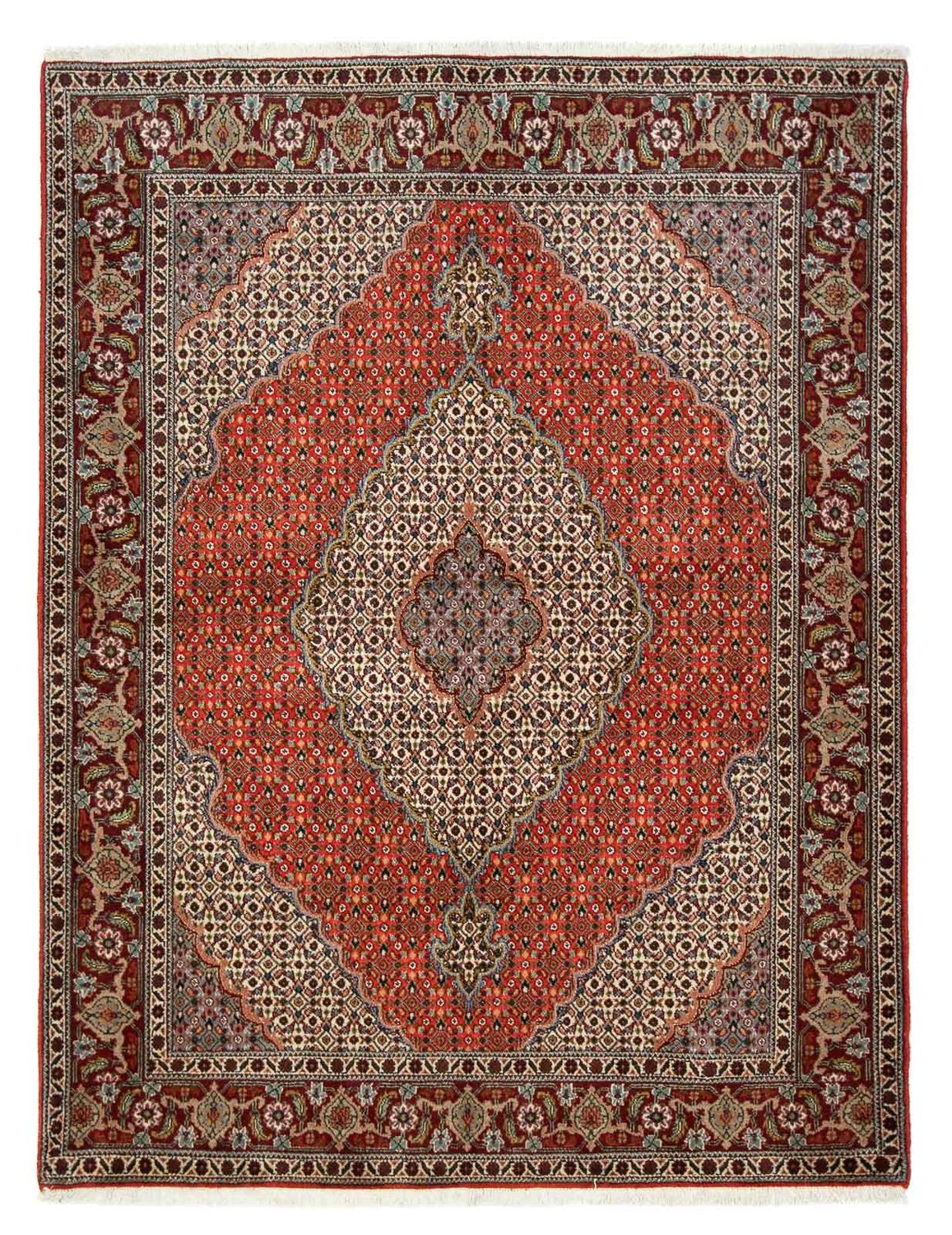 Perzisch tapijt - Tabriz - 200 x 150 cm - donkerrood