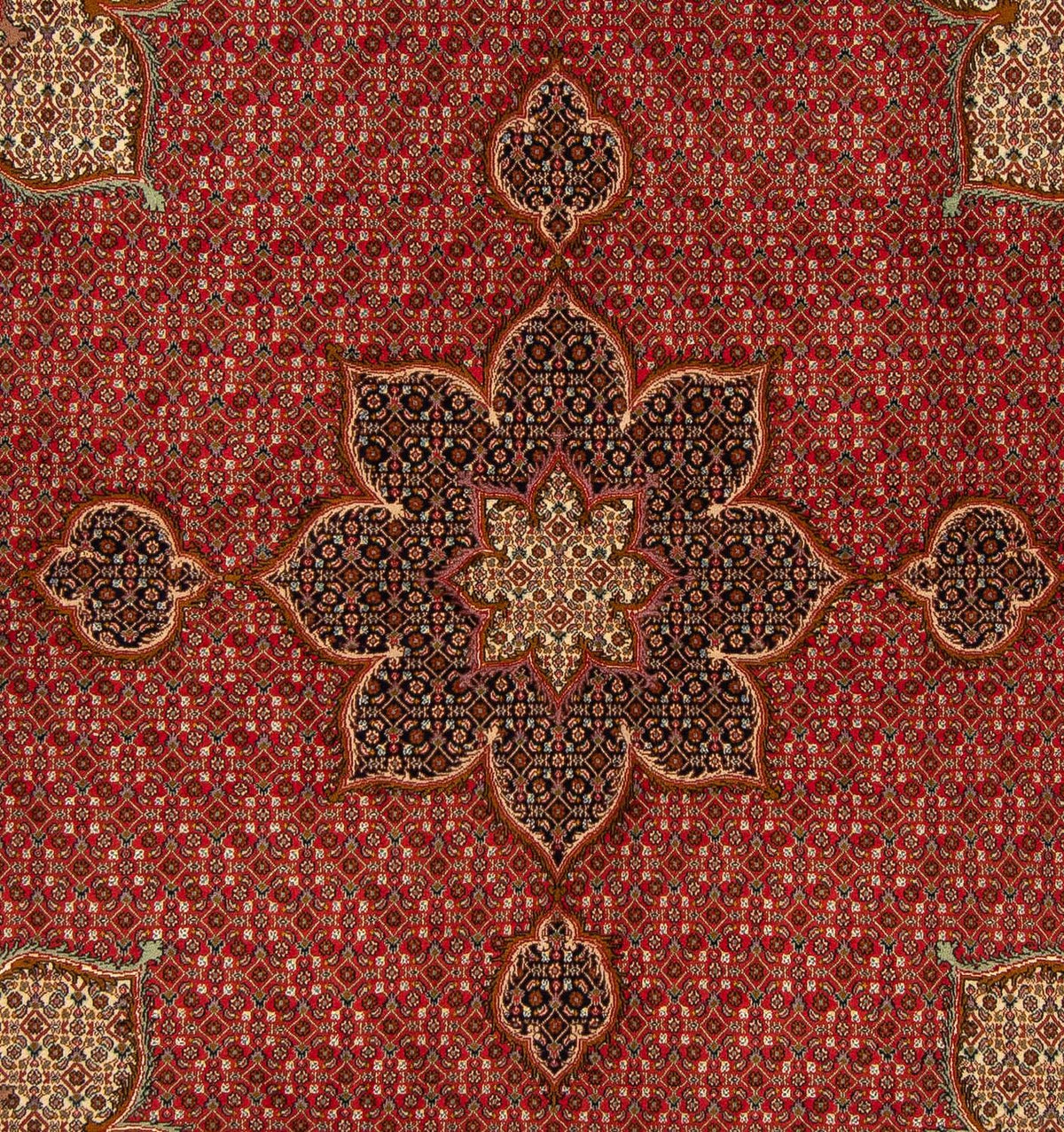 Perzisch tapijt - Tabriz vierkant  - 203 x 200 cm - rood